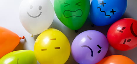 mental health emotions balloons